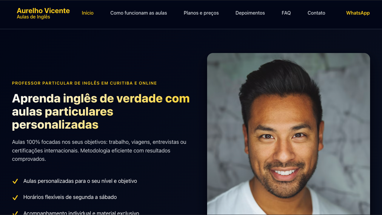 Site English Teacher - Professor de Inglês